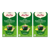 Yogi Tea – Grüner Tee mit Ingwer und Zitrone, Bio-Ayurvedischer Tee mit Gewürzen und Kräutern, Mischung aus grünem Tee, Ingwer und Zitrone, Yogi Tea 3er-Pack, 3 x 17 Teebeutel (insgesamt 51 Teebeutel), ideal als Geschenk