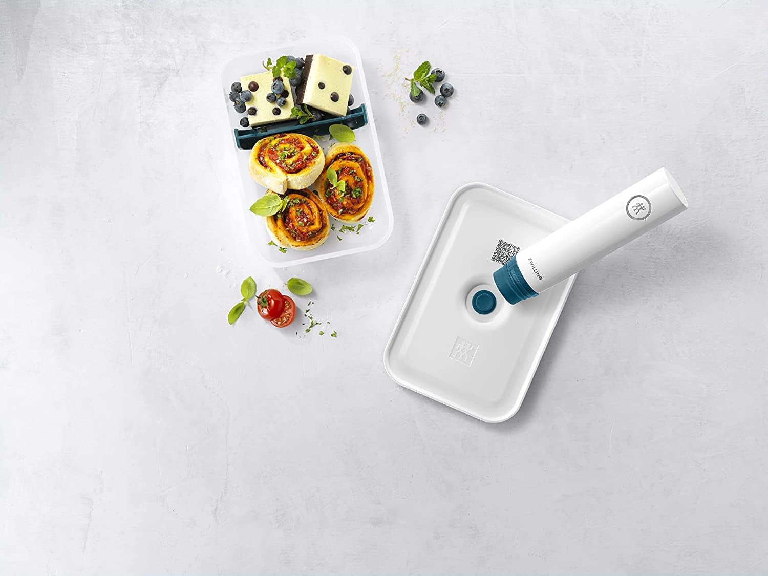 Zwilling Fresh & Save Vakuum-Lunchbox-Set / Kühlschrankaufbewahrung, 3-tlg., Kunststoff, halbtransparent, La Mer Lebensmittel-Aufbewahrungsboxen Naty Shop