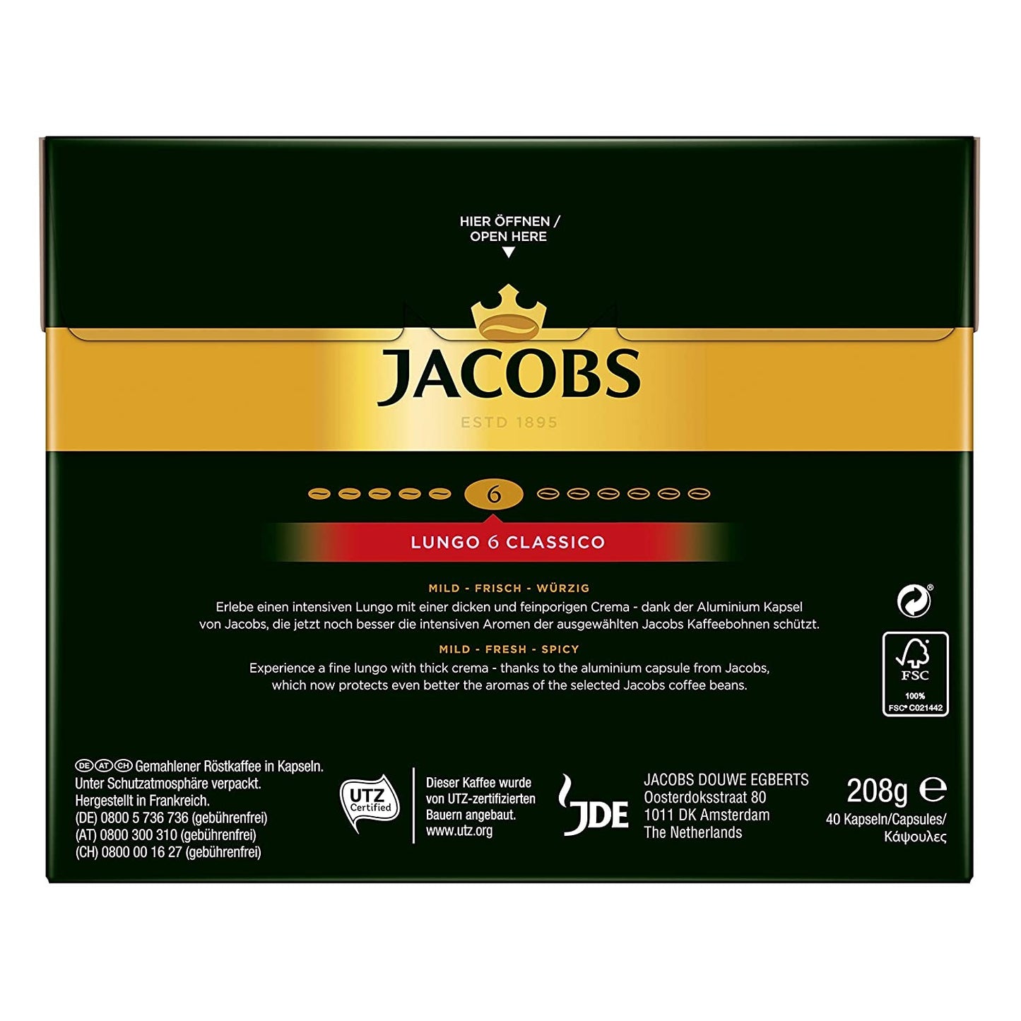 Kaffeekapseln Lungo Classico (nur für kurze Zeit) Megapack XXL & Kaffeekapseln Lungo Decaffeinato- Intensität 6-200 Nespresso-kompatible Kapseln, 10er Pack, 10 x 20 Getränke