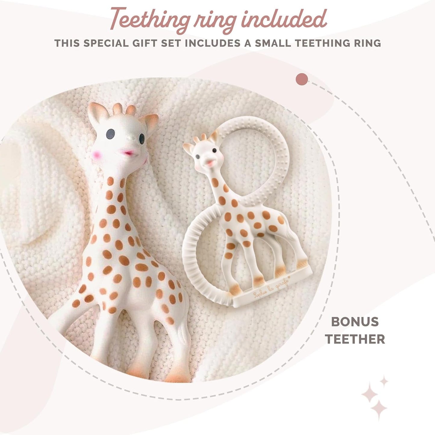 Sophie die Giraffe – Baby-Geschenkbox + Beißring – 100 % Naturkautschuk – Baby-Aktivitätsset – Spielzeug für frühes Lernen