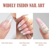 Extra starker Nagelkleber – inklusive Pinsel, 4 x 7 g Nagelverlängerungskleber, Acryl-Spitzenkleber und künstlicher Nagelkleber