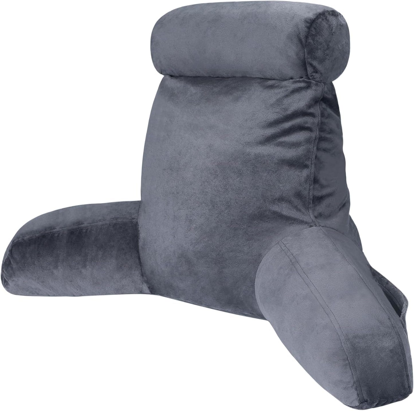 INFANTIA ergonomisches Lesekissen mit Armlehnen, Rückenstütze, groß, grau