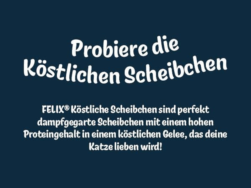 Felix Delicious Nass-Schnittfutter für Katzen in Gelee, Geschmacksvielfalt aus Wasser, 6er-Pack (6 x 10 Beutel à 80g)