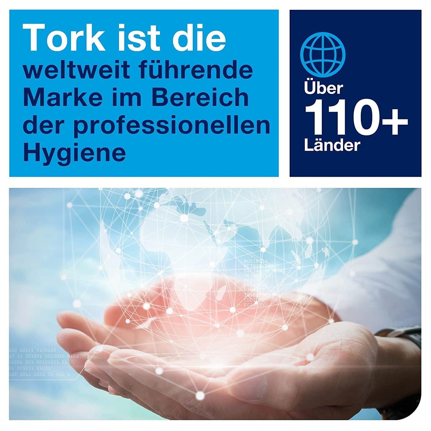 Toilettenpapier Tork Jumbo White T1, Advanced, 2 Schichten, 6 × 380 M, 472118