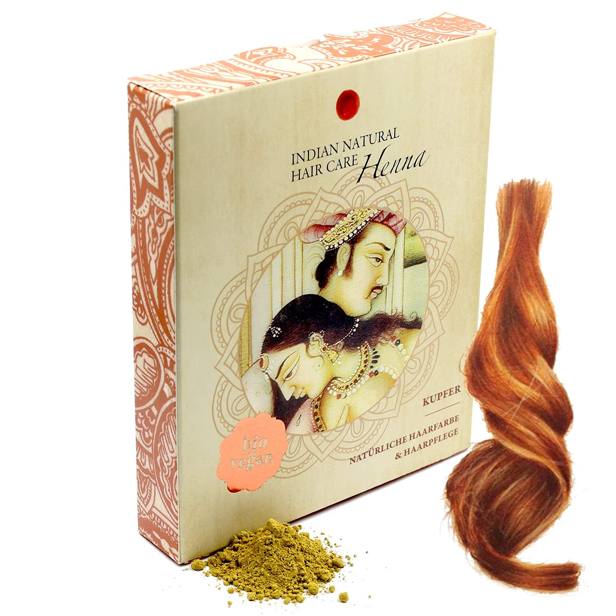 Henna – Kupfer – Natürliche Haarfarbe und Haarpflege – Pulver – 200 g Haarfärbemittel Naty Shop Standardtitel