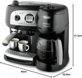De'Longhi BCO264.1 Espresso- und Kaffeemaschine in einem, mit Pumpe, schwarz, 38 x 24 x 35 cm