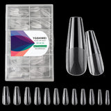 Künstliche Nägel mit vollständiger Abdeckung, 504 Stück, 12 Größen, künstliche Nägel mit Nagelkleber, künstliche Acrylnägel mit Aufbewahrungsbox für Nagelstudios und Heimwerker-Nagelkunst zu Hause (quadratisch)