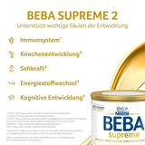 BEBA SUPREME 2 Folgemilch nach 6 Monaten, nur Laktose, palmölfrei, 6er Pack (6 x 800g) Naty Shop