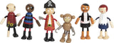 Small Foot Flexible Piratenpuppen aus Holz, 5 Piraten und 1 Affe, detailliert und flexibel, ab 3 Jahren, 12412