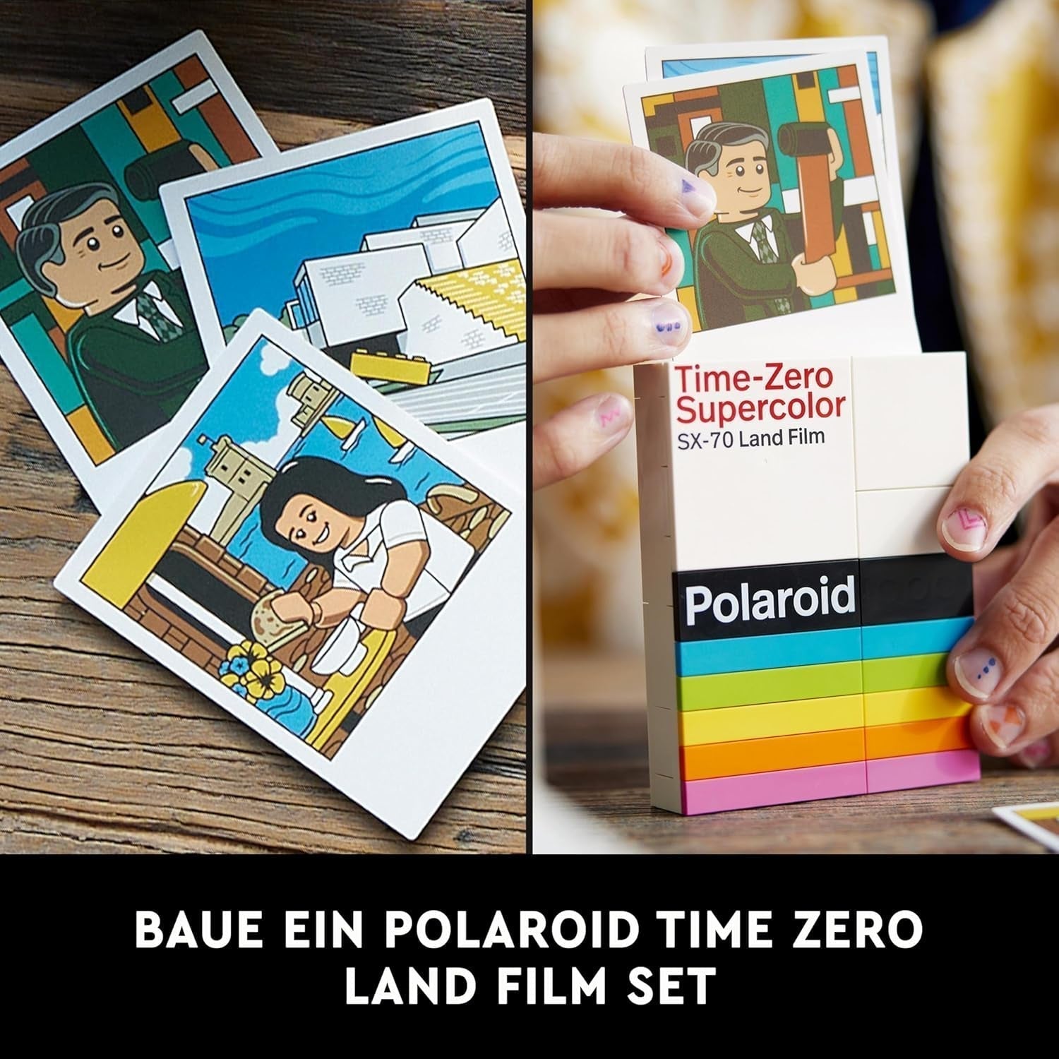 LEGO Ideas Polaroid Onestep SX-70 Kameraset für Erwachsene, Sammlerstück mit authentischen Details, kreative Aktivität, Fotogeschenke für Frauen, Männer, Ihn, Sie und Jugendliche 21345 Bausets Besuchen Sie den LEGO-Store