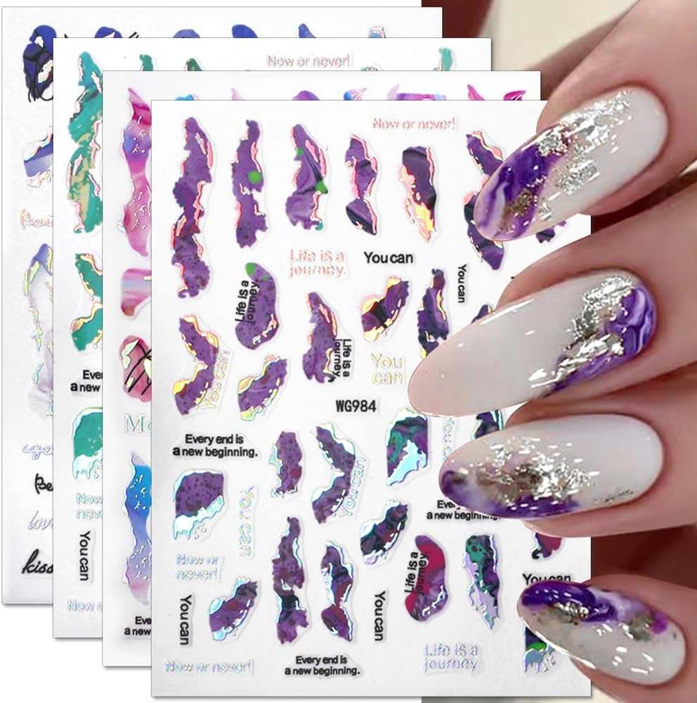 6 Farben Marmor Nagelaufkleber Bronzer Silber Selbstklebende Aufkleber Bloom Marmor Nagelaufkleber 3D Marmor Nagelaufkleber Design Zubehör Nagelkunst Aufkleber Nagelaufkleber Set Nagelfolie