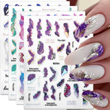 6 Farben Marmor Nagelaufkleber Bronzer Silber Selbstklebende Aufkleber Bloom Marmor Nagelaufkleber 3D Marmor Nagelaufkleber Design Zubehör Nagelkunst Aufkleber Nagelaufkleber Set Nagelfolie