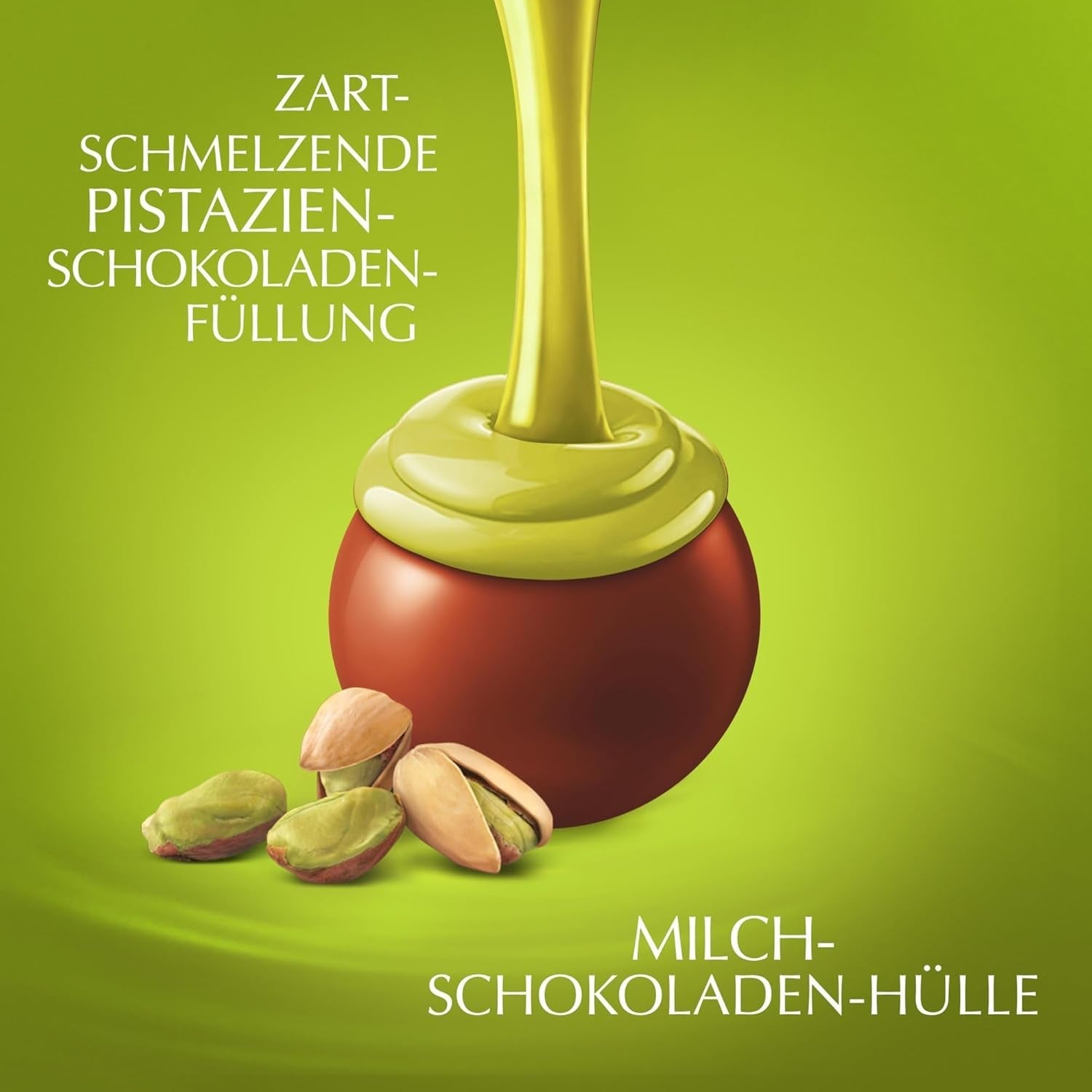 Lindt LINDOR Schokolade mit Pistazien | 1 kg wiederverschließbarer Beutel | ca. 80 Milchschokoladenkugeln mit zartschmelzender Pistaziencremefüllung | Großpackung, Pralinengeschenk