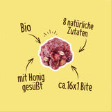 HAFERVOLL Minis Raps und Banane 8x 65g - Bio-zertifiziert, mit Honig, ohne Zuckerzusatz, perfekt zum Teilen