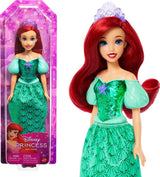 Mattel Disney Princess Ariel Puppe, langes Styling-Haar, positionierbar, abnehmbare Schuhe und Stirnband, Disney-Geschenke, Spielzeug für Kinder ab 3 Jahren, HLW10