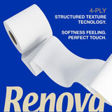 Renova Renova Divine Perfection Toilettenpapier, 42 Rollen, Premium-Toilettenpapier, 4-lagig, ultraweich, extra stark, dick, weich und saugfähig, FSC-zertifiziertes Papier, 4400 g