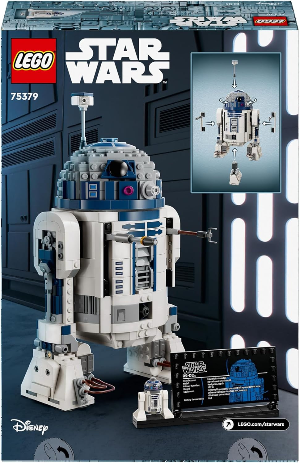 LEGO Star Wars R2-D2-Modellset für Kinder, Jungen und Mädchen, baubare Droidenfigur mit Darth Malek-Minifigur zum 25-jährigen Jubiläum und Dekorationsplatte, Sammlungsgeschenkidee 75379 Bausets Besuchen Sie den LEGO-Store