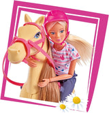 Simba 105730939 – Steffi Love Reittour, im Reitanzug, mit 2 Pferden, voll bewegliche Puppe, Anziehpuppe, 29 cm, für Kinder ab 3 Jahren. Puppen Naty Shop