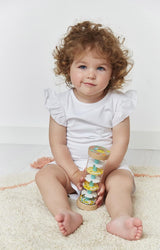 Janod – Regenmacher aus Holz – Pure Collection – Spielzeug für Babys und Kleinkinder – Entwicklung der Feinmotorik, visuelle und akustische Stimulation – Farbe auf Wasserbasis – ab 6 Monaten, J05193 Babyspielzeug Naty Shop