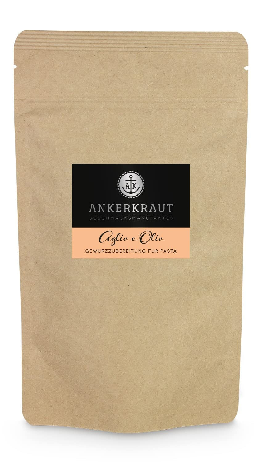 Ankerkraut Aglio e Olio, italienische Gewürzmischung für Pasta und klassische Spaghetti-Nudeln, 120g im Aromabeutel