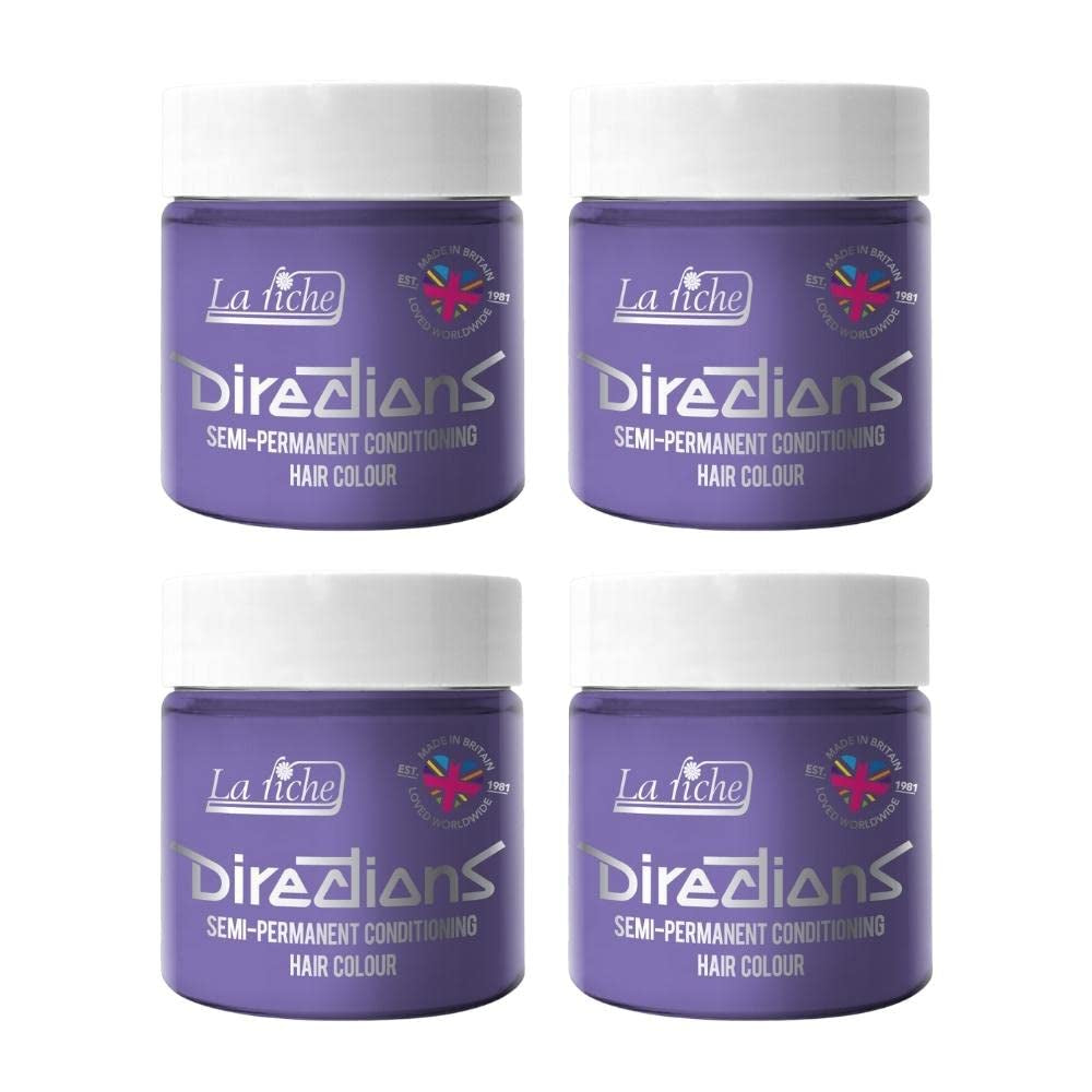 Directions semipermanente Haarfarbe 100 ml Box 4er Pack (Pillarbox Red) Naty Shop Wisteria Haarfärbemittel 100 ml (4er Pack)