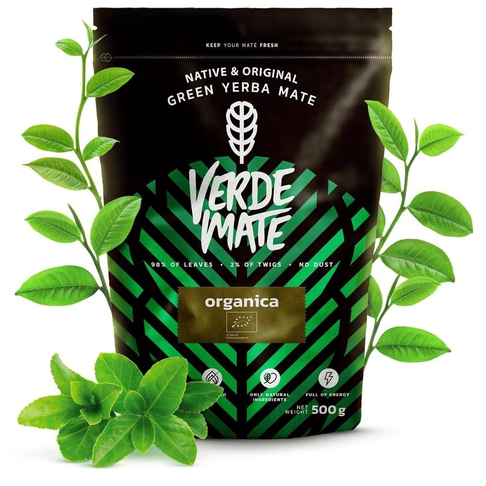 Verde Mate Green Orgánica 500 G – Bio Yerba Mate aus Brasilien – rauchfrei und schonend verarbeitet 0,5 kg