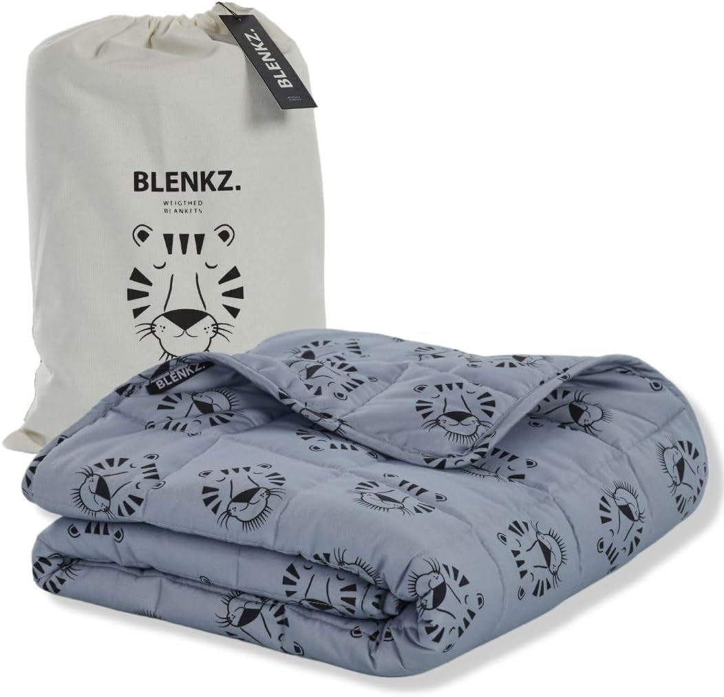 Beschwerte Babydecke | 3,5 kg | 100X150Cm | Therapiedecke | Gewichtsdecken | Schwere Decke (blaues Tigergesicht, 3,5 kg – 100 x 150 cm) BLENKZ Betten und Decken. Blaues Tigergesicht 5Kg-140X200Cm