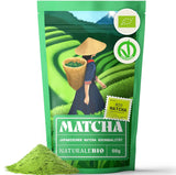 Naturalebio BIO Grüntee-Pulver 100 g. Zum Kochen und Backen. Original japanischer Matcha. Grüner Tee aus Japan, vegan, glutenfrei und gentechnikfrei. Natürliches Bio-Produkt.