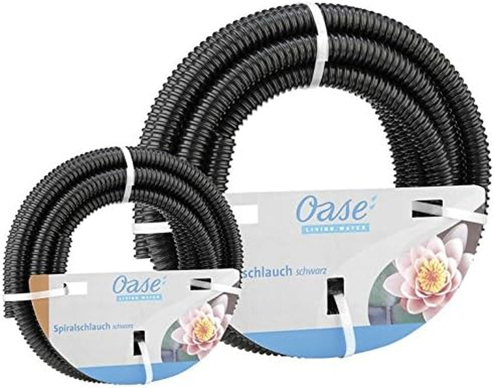 Oase Spiralschlauch 57529 (Ø 19 mm), 5m – Hochwertiger Teichschlauch für Garten und Teich, flexibler Wasserschlauch, verwendbar als Saugschlauch, Pumpenschlauch, schwarz