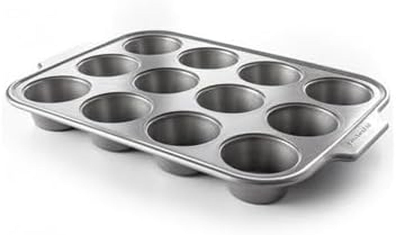 Backformen und Muffinblech aus aluminisiertem Stahl von Kitchenaid, antihaftbeschichtet, ofenfest, spülmaschinenfest, Grau, Naty Shop Backformen und -bleche