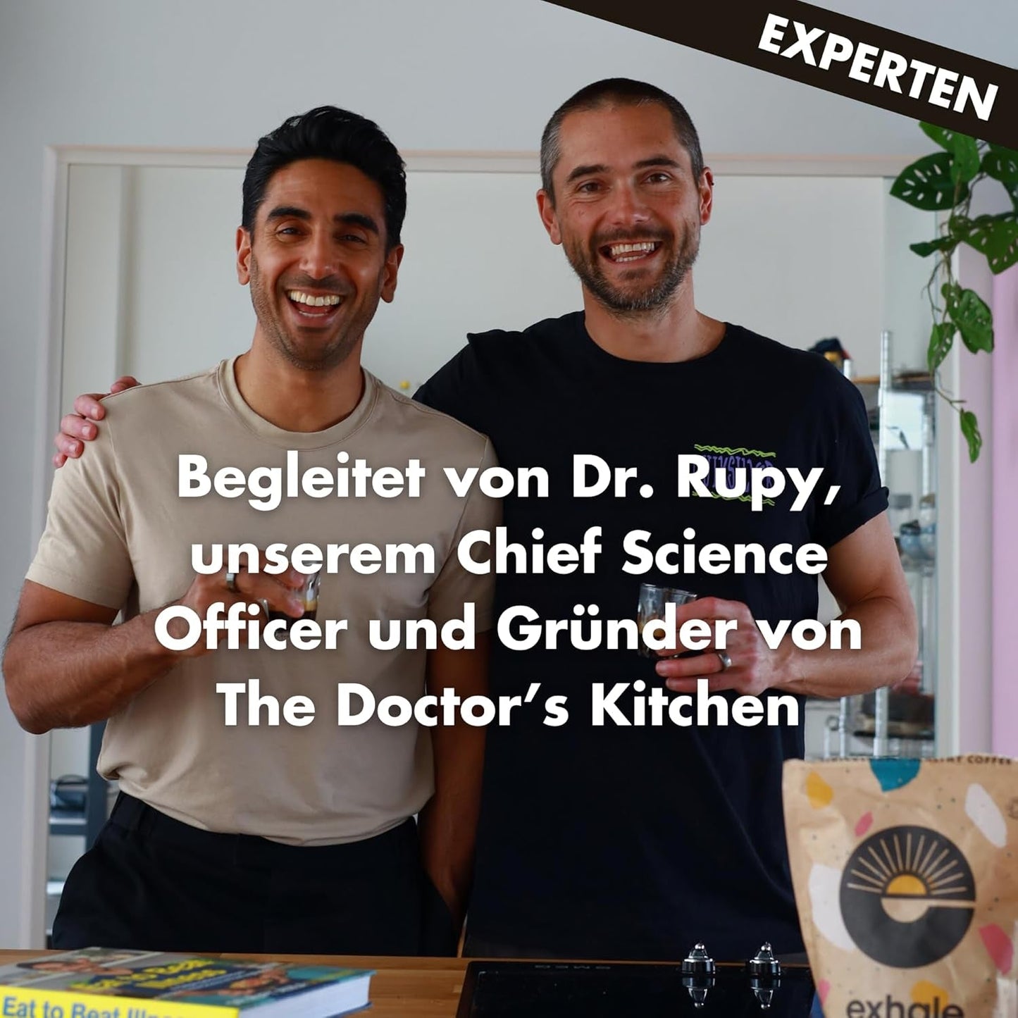 EXHALE Bio GANZE BOHNEN – Dunkel gerösteter Kaffee – 450g Packung – Mykotoxinfrei & geeignet für Bulletproof Coffee – Single Origin und 100% Arabica Bohnen