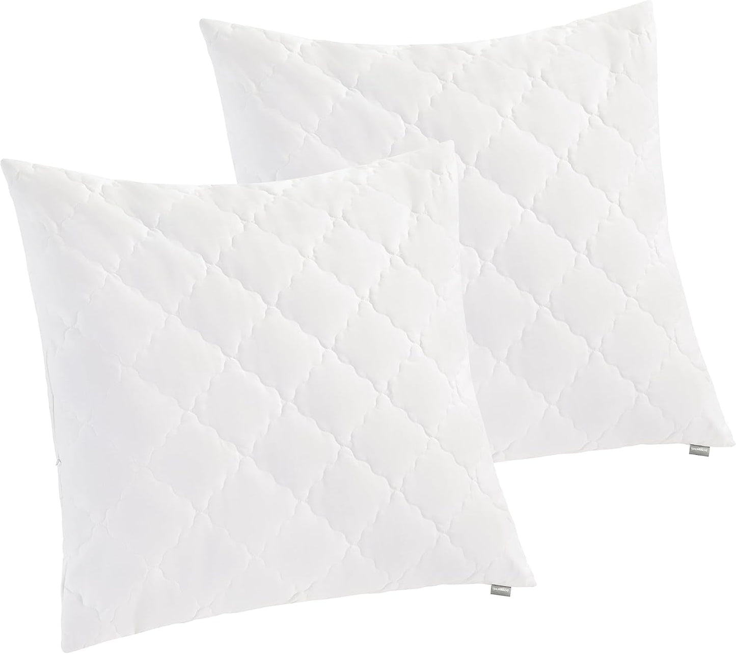 Traumnacht Bambuskissen mit Bambusfasern, hypoallergen, antibakteriell Kissenset mit Reißverschluss, bestehend aus 2 Kissen 40X80Cm, Öko-Tex zertifiziert, entwickelt in Deutschland Naty Shop Standardkissen 80X80 cm Kissen