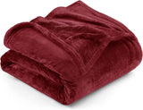 Utopia Bedding Kuschelige Fleecedecke [228 x 228 cm, grau], weiche, leichte, warme und flauschige Decke, bequeme und atmungsaktive Decke für Bett, Sofa, Couch, Betten und Decken. Besuche den Utopia Bedding-Store, Burgunderrot, 150 x 200 cm