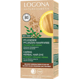LOGONA Naturkosmetik Kräuter-Pflege-Haarfarbe, Bio-Henna-Pulver, vegane Haarfarbe für intensive Farbe und Glanz, Pflanzen-Haarfarbe in Kupferblond (Blond), 1 x 100 g Naty Shop Haarfarbe Goldblond 100 g (1 Packung)