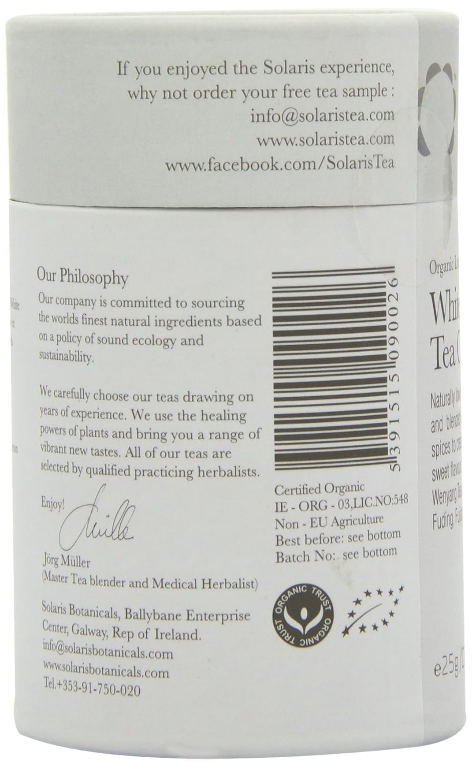 Solaris Bio-Tee Chai weißer Tee 25 g