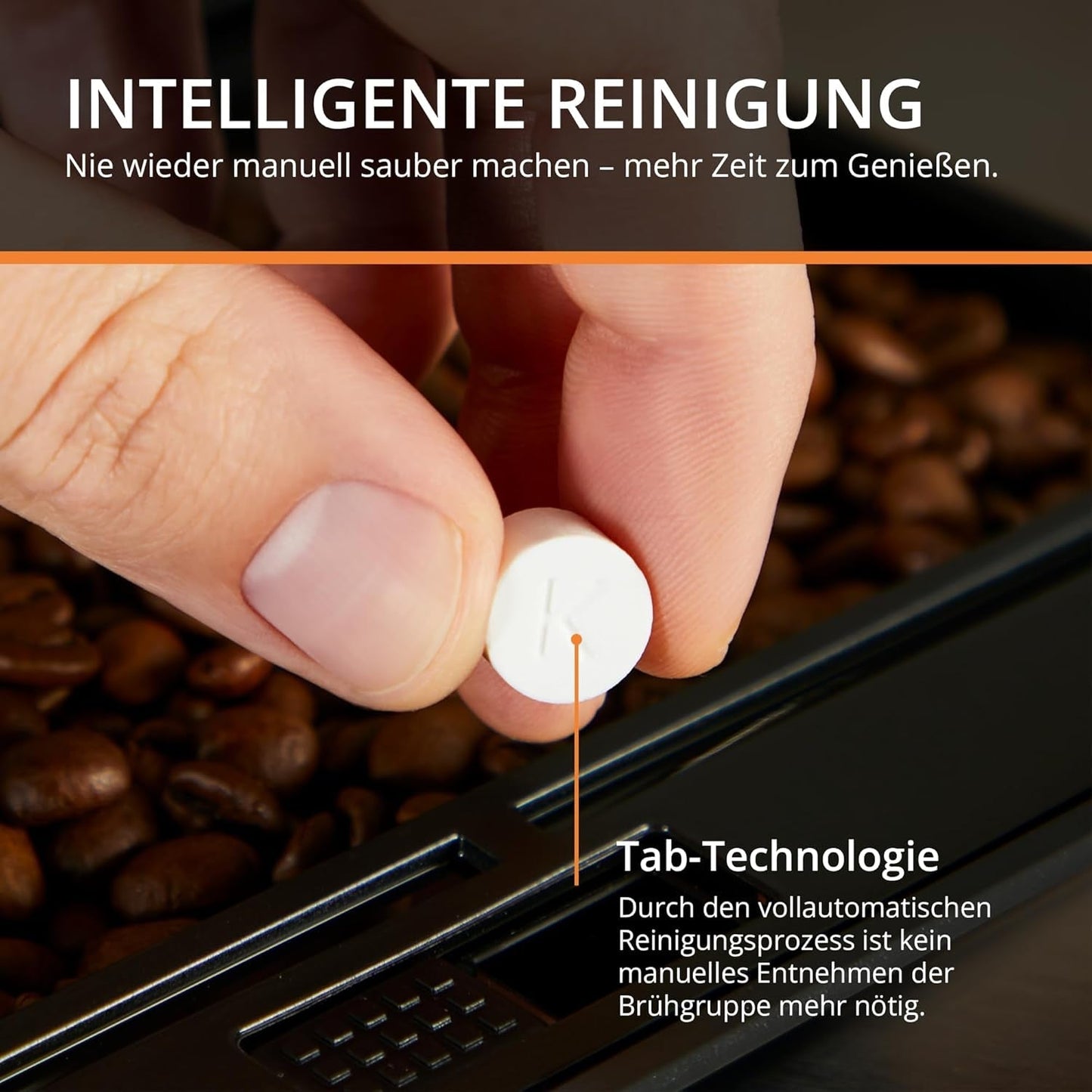 KRUPS Arabica Picto automatische Espressomaschine, kompaktes Design, einfache Bedienung, intuitiv einstellbarer Drehregler, Milchaufschäumer, 2-Tassen-Funktion, Espressomaschine, schwarz, EA810870