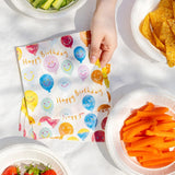 Hochwertige Happy Birthday Smiley-Papierservietten, Ballonservietten für Party-Catering, umweltfreundliche Einwegservietten, kompostierbar, langlebig und recycelbar