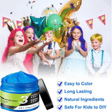 Blaues Haarwachs, temporäre blaue Haarsprayfarbe, Crazy Blue, waschbare Haarfarbe, sofortige Haarfärbung, natürliche Haarfarbe, Styling-Haare für Männer und Frauen, Party, Naty Shop Haarfärbemittel
