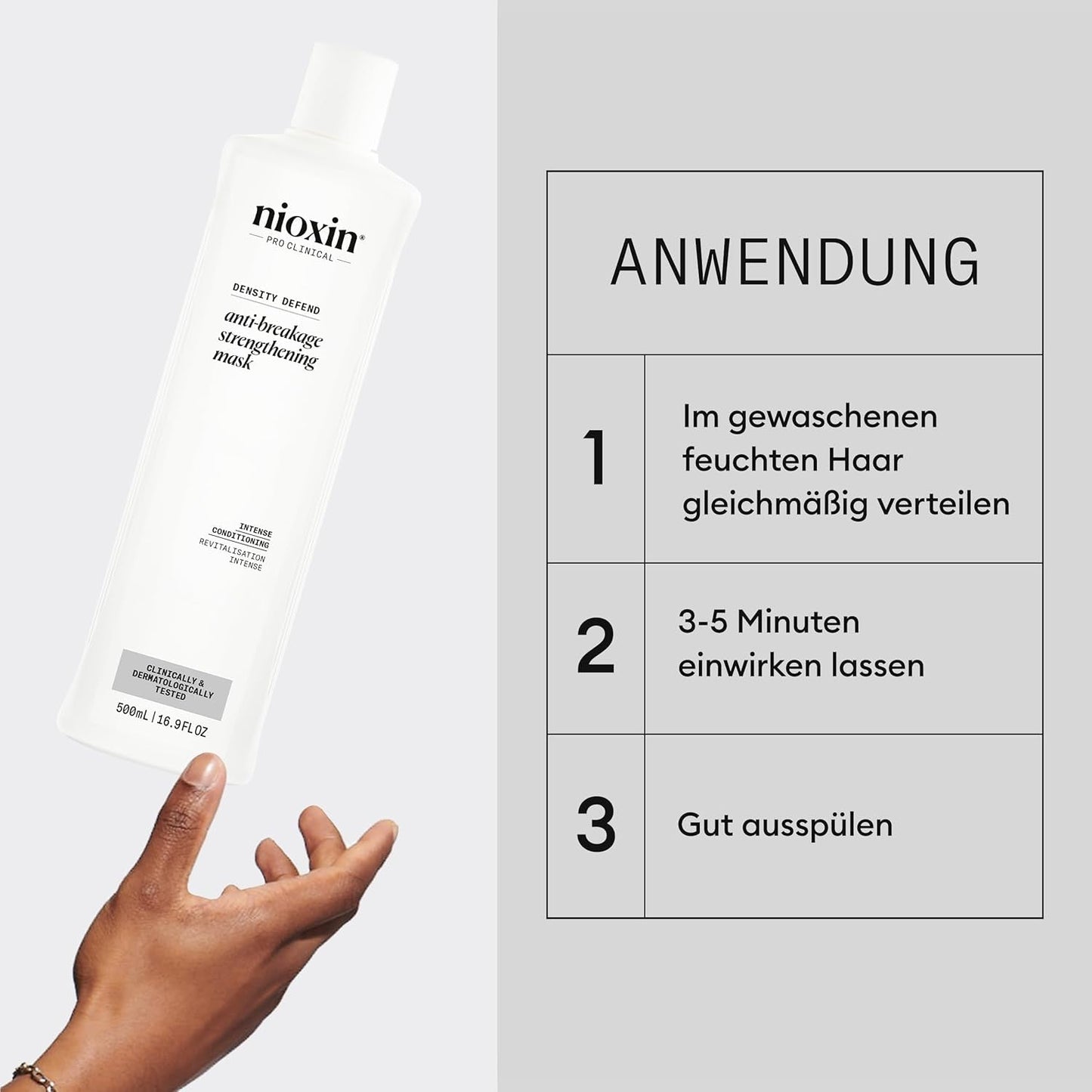 Nioxin Density Defend Anti-Breakage Strengthening Hair Mask – Feuchtigkeitsspendende Haarmaske gegen Haarbruch, Leave-in-Haarpflege mit Vitamin C. Haarmaske Naty Shop