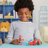 SPIDEY und SEINE FANTASTISCHEN FREUNDE Marvel Spidey Motorradfigur Spielzeug für Jungen und Mädchen ab 3 Jahren Actionfiguren Naty Shop