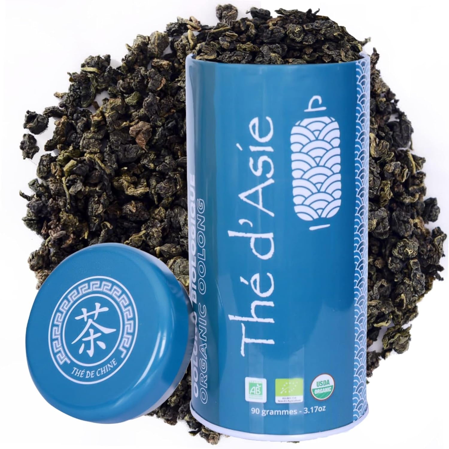 Khla – Bio-Oolong-Tee 100 g – Blauer Tee – natürlicher loser Tee – asiatischer Bio-Tee – lose und geschnitten – Kräuter- und Aufgusstee – aus China