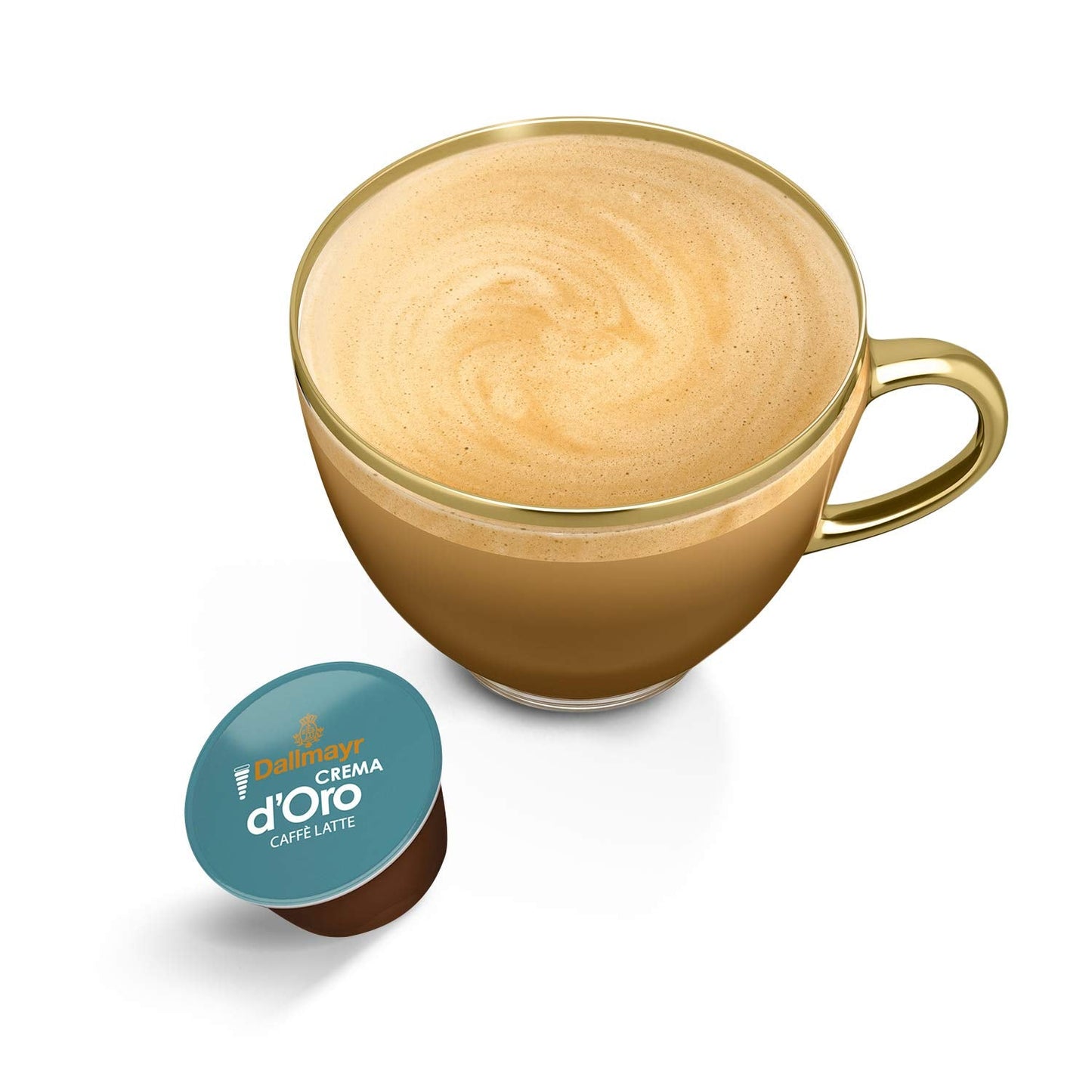 NESCAFÉ Dolce Gusto Dallmayr Prodomo, XXL-Vorratsbox, 90 Kaffeekapseln (3 x 30 Kapseln) & Dallmayr Crema d'Oro Caffè Latte (48 Kaffeekapseln, 48 Getränke, cremig&ausgefungen) 3er Pack (3 x 16 Kapseln)