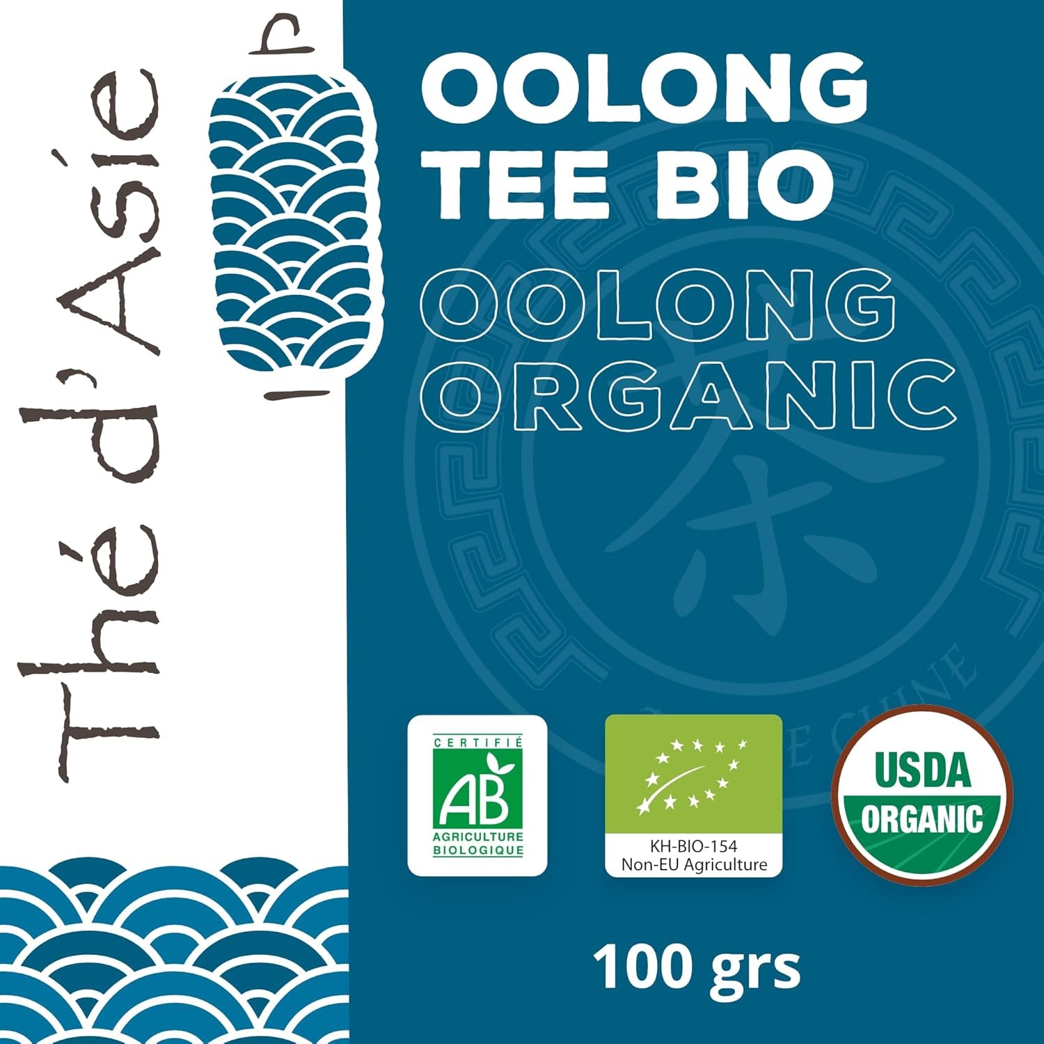 Khla – Bio-Oolong-Tee 100 g – Blauer Tee – natürlicher loser Tee – asiatischer Bio-Tee – lose und geschnitten – Kräuter- und Aufgusstee – aus China