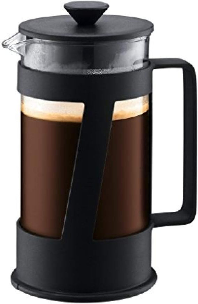 Bodum CREMA Kaffeemaschine (French-Press-System, Permanent-Edelstahlfilter, Sicherheitsverschluss, 0,5 Liter) schwarz