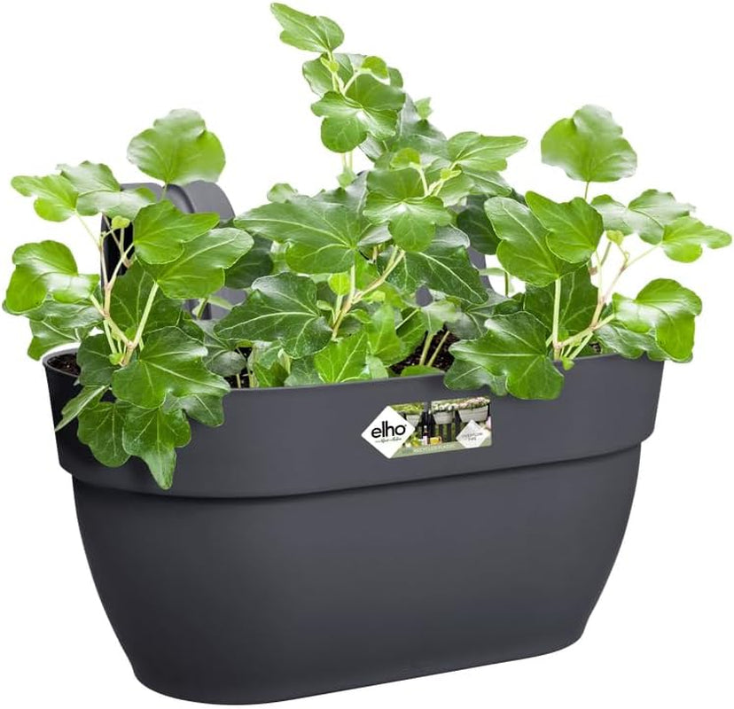 elho Vibia Campana Easy Hanger M 36 – Topf für Balkon und Außenbereich – Ø 36,0 x H 26,5 cm – Schwarz/Anthrazit