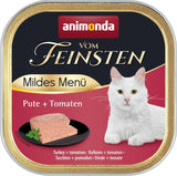 animonda vom Feinsten Mild Menü Milde Sorte (32 x 100g), getreidefreies, zuckerfreies Nassfutter für Katzen, leicht verdauliches Futter mit Putenfleisch