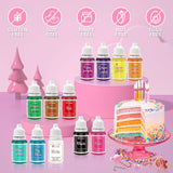 Set mit 12 flüssigen Lebensmittelfarben, 10 ml Naty Shop