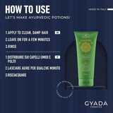 GYADA COSMETICS, Hyalurvedisch stärkende ayurvedische Kompresse, professionelle Behandlung für feines und schwaches Haar, Anti-Frizz mit Methi, Maca, neutralem Henna, 200 ml Naty Shop Haarmaske