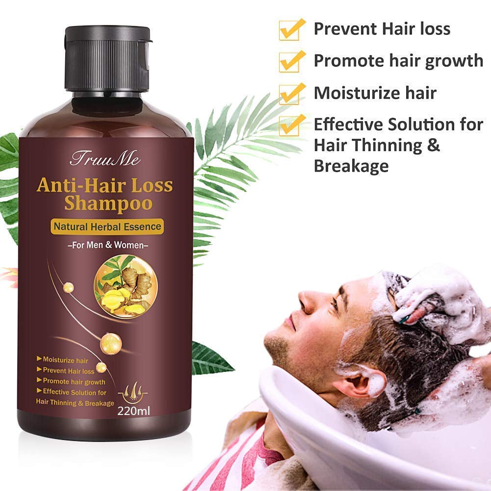 Haarwuchs-Shampoo, Anti-Haarausfall, Haarausfall-Shampoo, natürliches Kräutershampoo für schnelleres Haarwachstum, Lotion Naty Shop Haarpflege