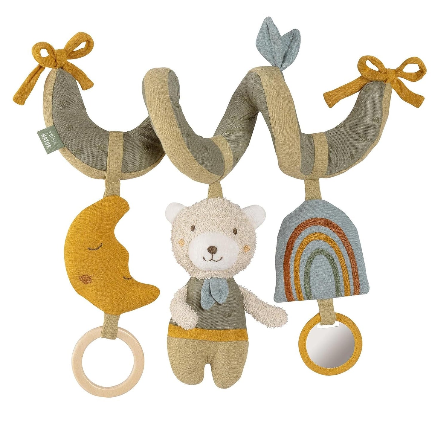 Fehn Activity Spiral Sleeping Forest – Kinderwagenspielzeug zum Anfassen und Halten – Babyspielzeug für Bett, Laufstall, Kinderwagen und Autositz – Motorikspielzeug für Babys und Kleinkinder ab 0+ Monaten Babyspielzeug Naty Shop Nature of the Bear